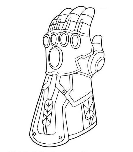 Перчатка ТАНОСА раскраска