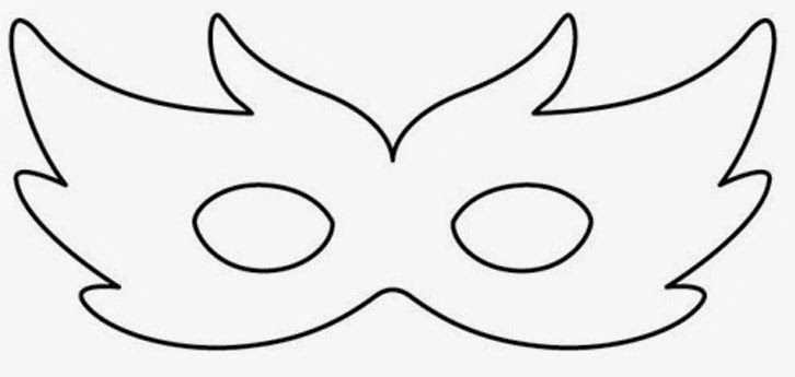 Трафарет маски карнавальной для детей