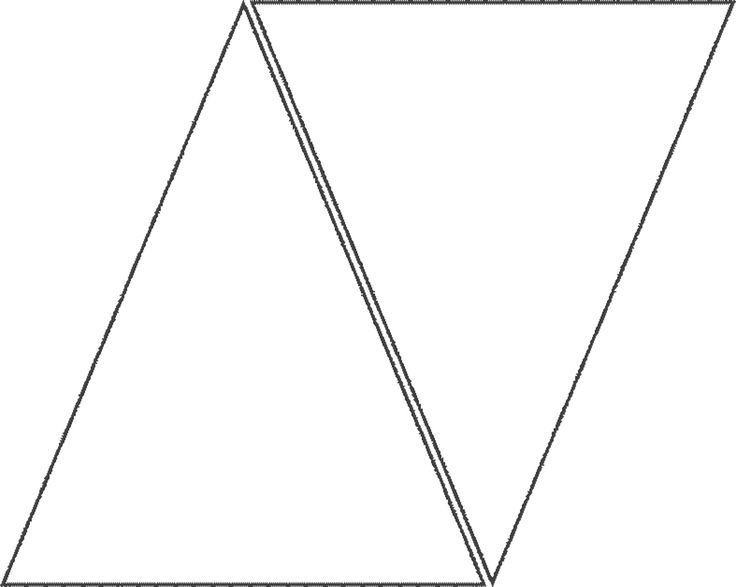 Флажок треугольный шаблон