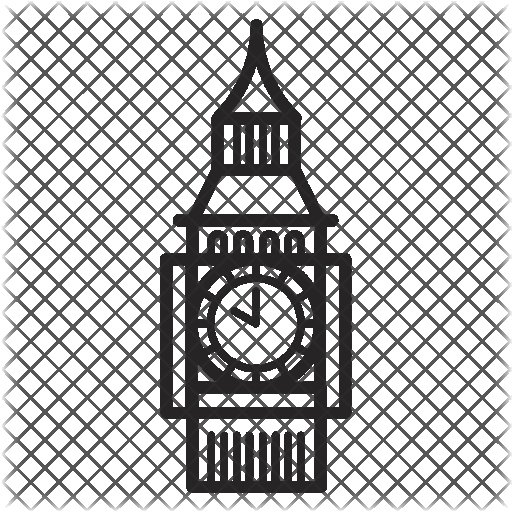 Биг Бен башня на белом фоне