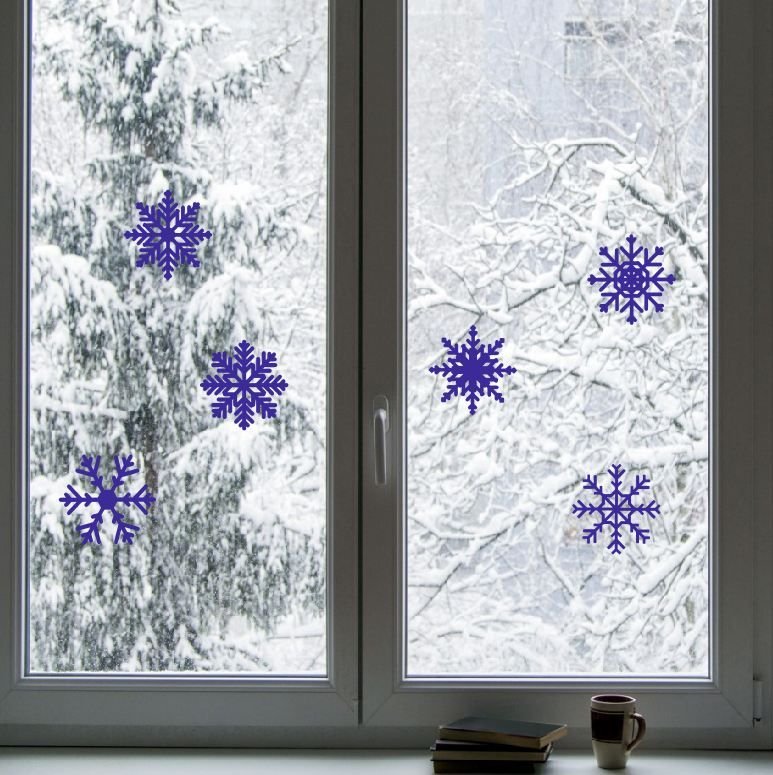 Снежинки на окна