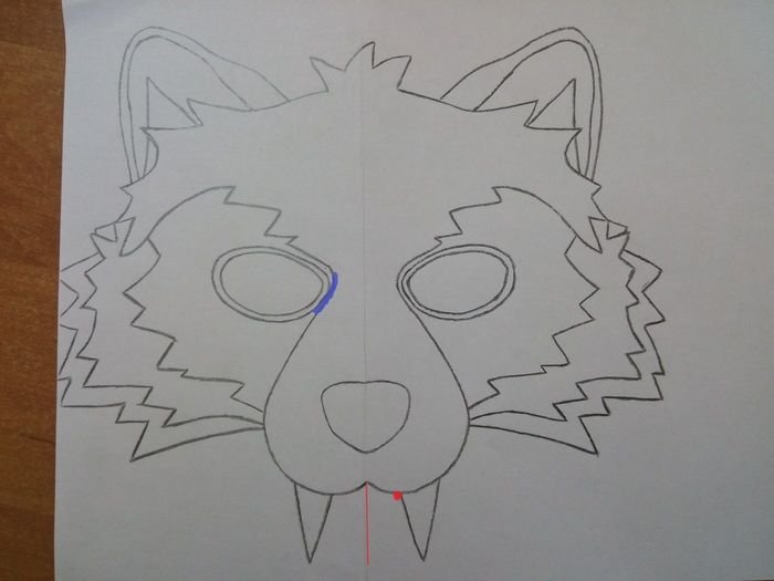 Бумажная маска волка