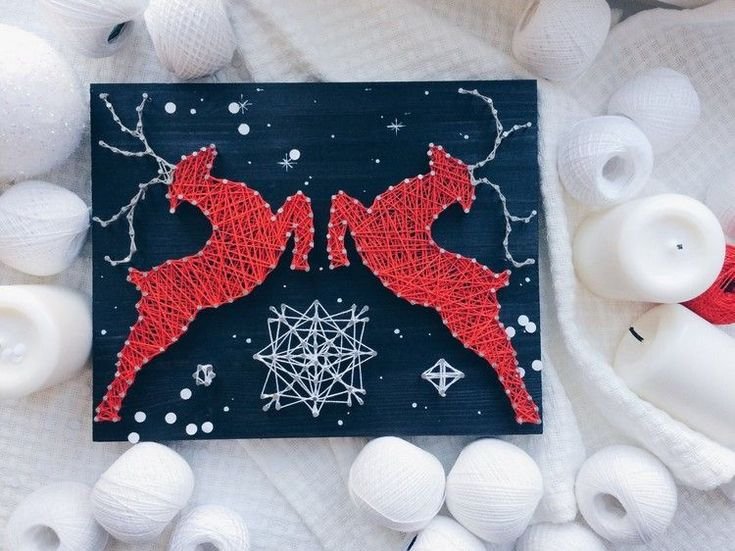 Новогоднее панно стринг арт