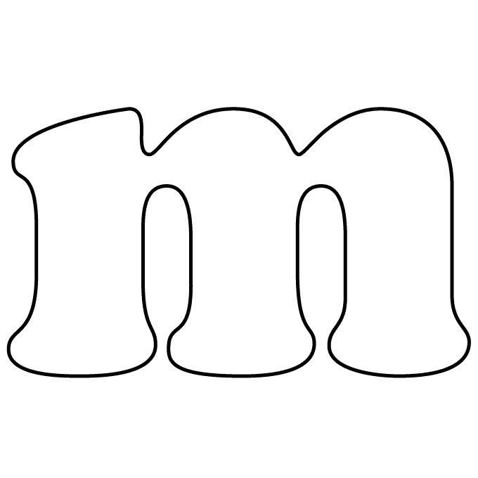 Объемная буква м