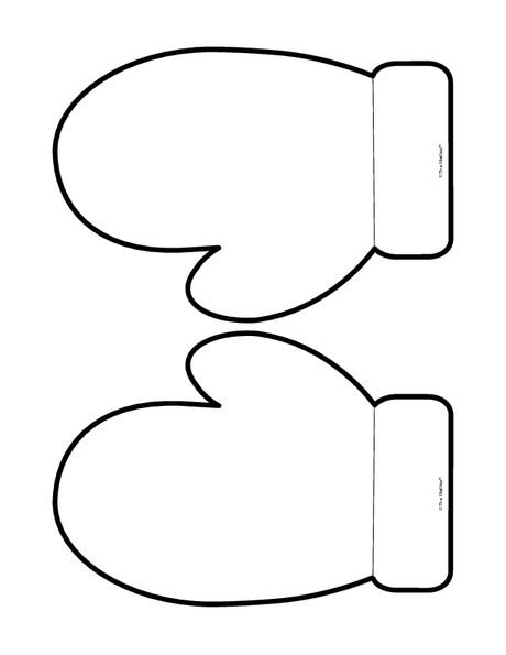 Трафарет варежки