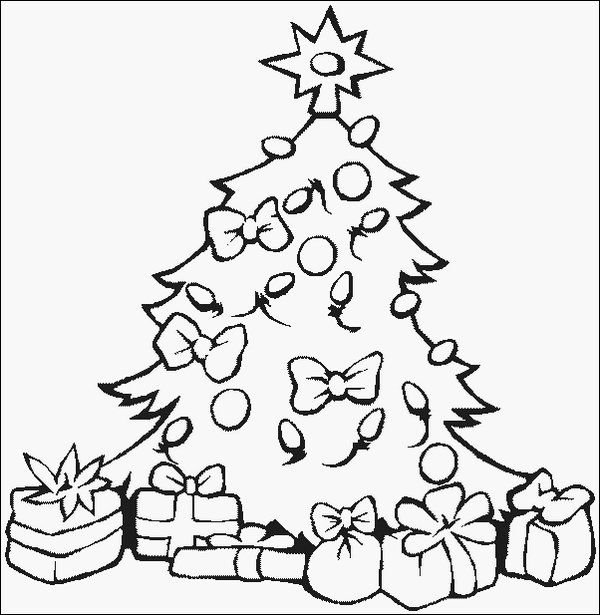 Елка раскраска для детей