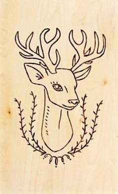 Олень для выжигания по дереву