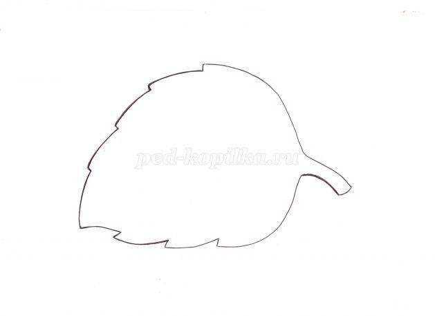 Шаблон листика для Божьей коровки