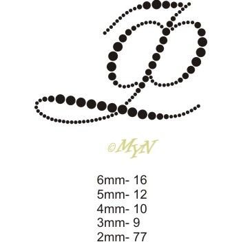 Шаблоны букв для страз