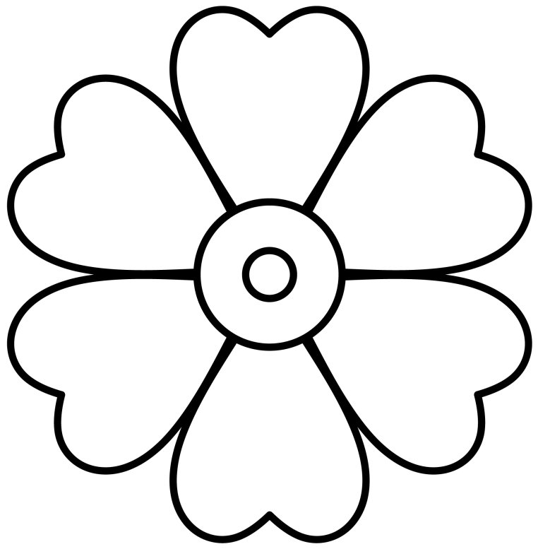Раскраска цветочек