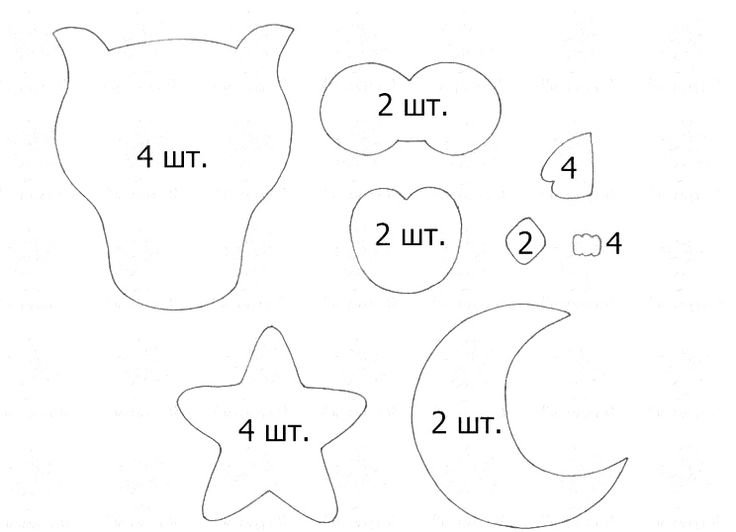 Выкройки для фетровых игрушек на мобиль