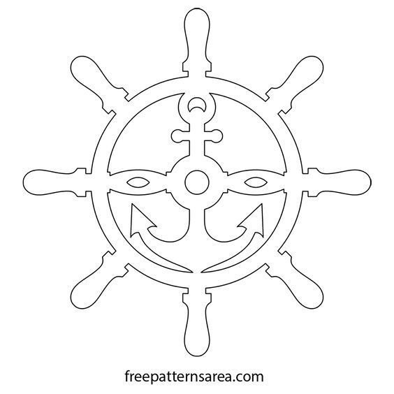 Штурвал корабля шаблон