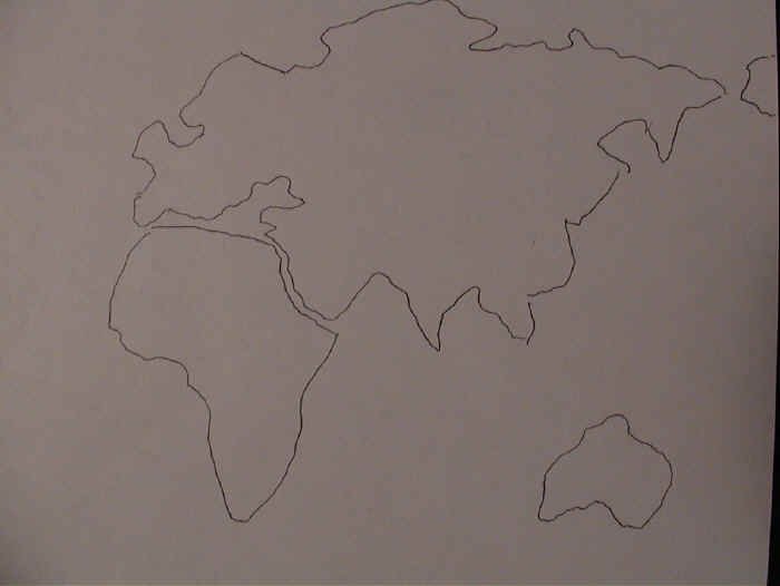 Контуры континентов