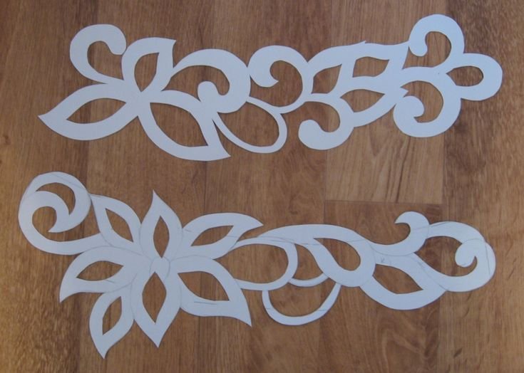 Трафарет завитки для декора