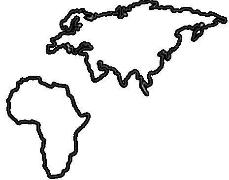 Очертания материков Евразия