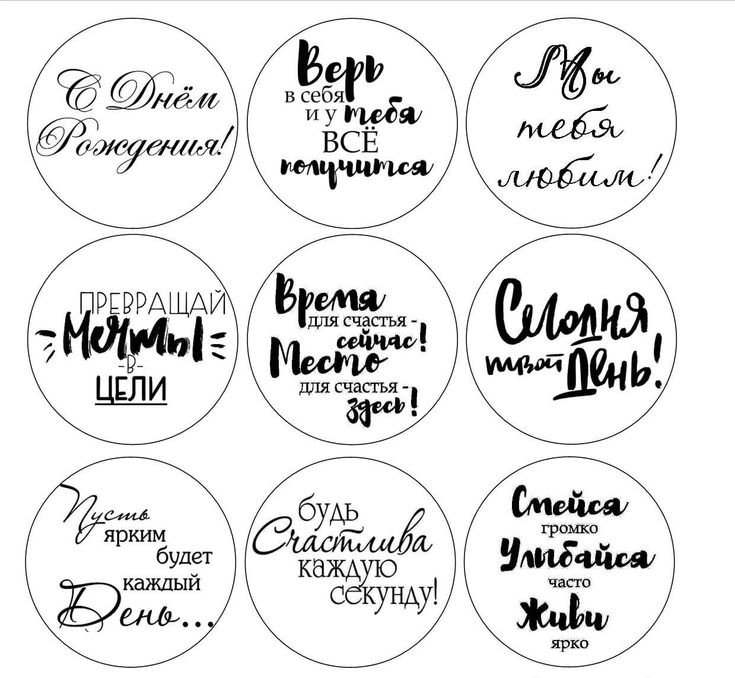 Капкейки на др с надписями