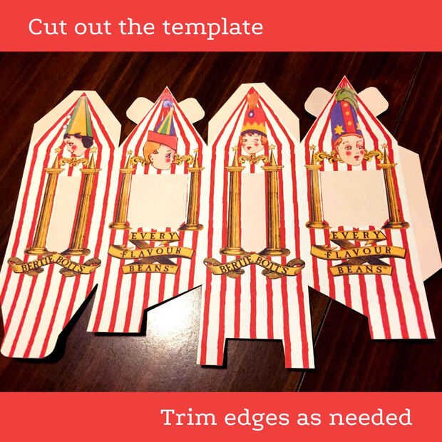 Развертка коробочки Берти Боттс