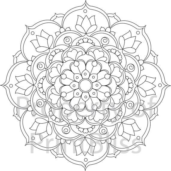 Раскраска Мандала