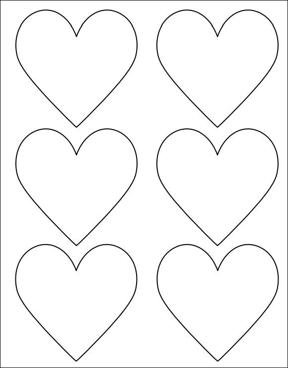 Сердечки шаблоны для вырезания