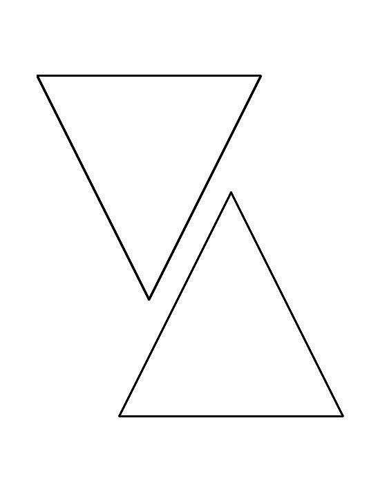 Треугольник трафарет для вырезания