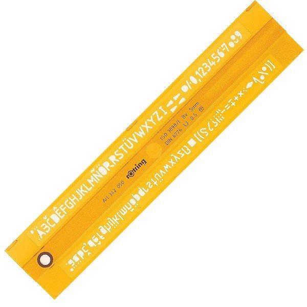 S0228580 Rotring трафарет буквенный, z-профиля, высота надписи 7.0 мм пластик