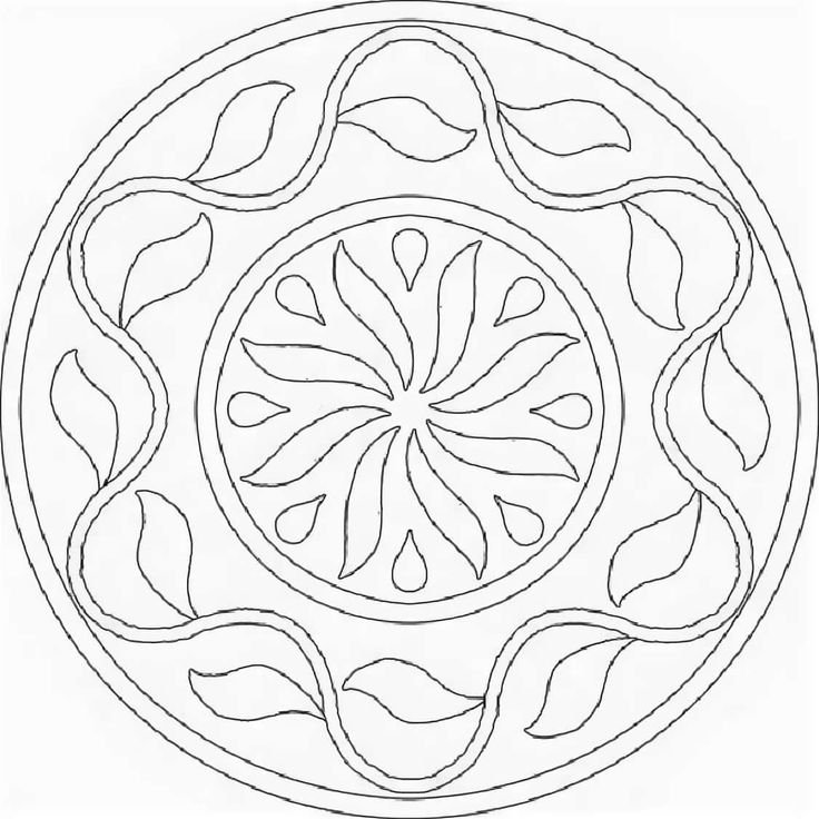 Растительный узор в круге