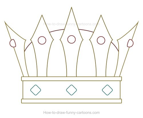 Корона Кощея Бессмертного трафарет