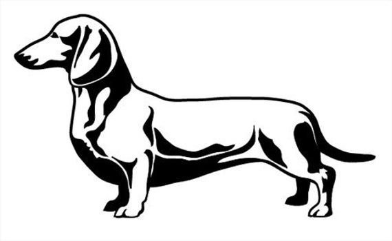 Такса трафарет