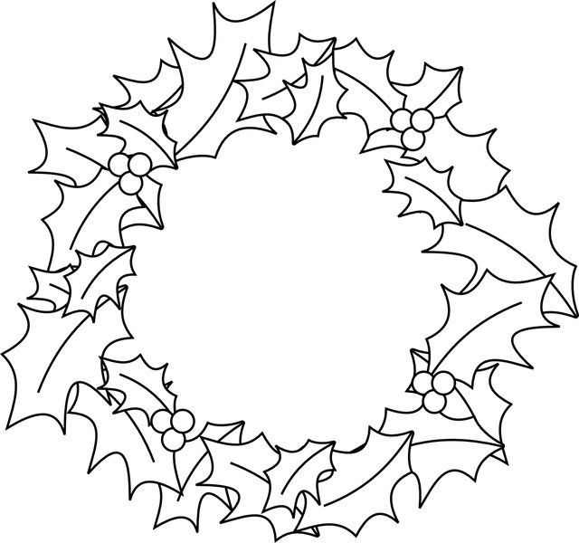 Новогодние венки трафареты