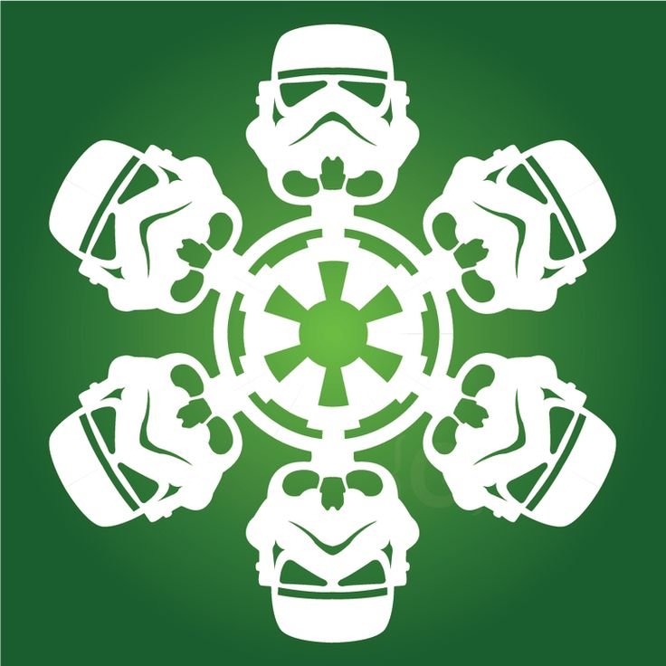 Бумажные снежинки Звездные войны