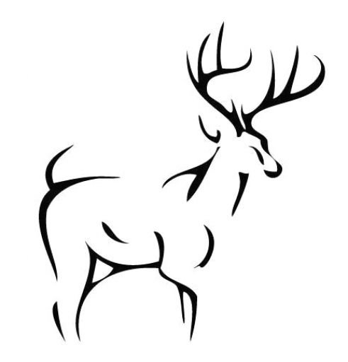 Силуэт оленя