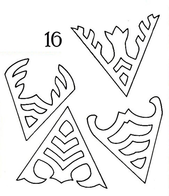 Снежинки из бумаги шаблоны