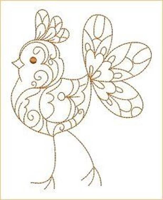 Ришелье вышивка птички