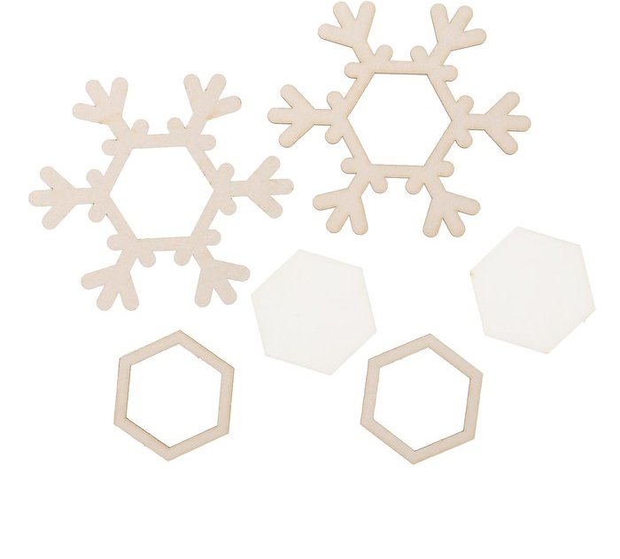 Снежинки красками