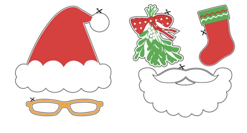 Новогодние атрибуты на палочке