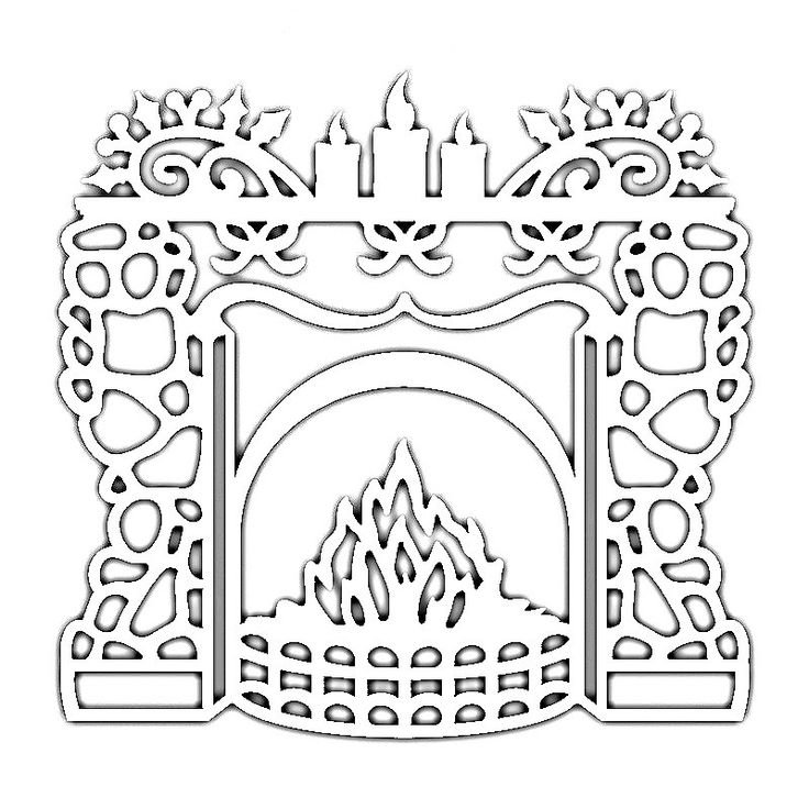 Вытынанка камин