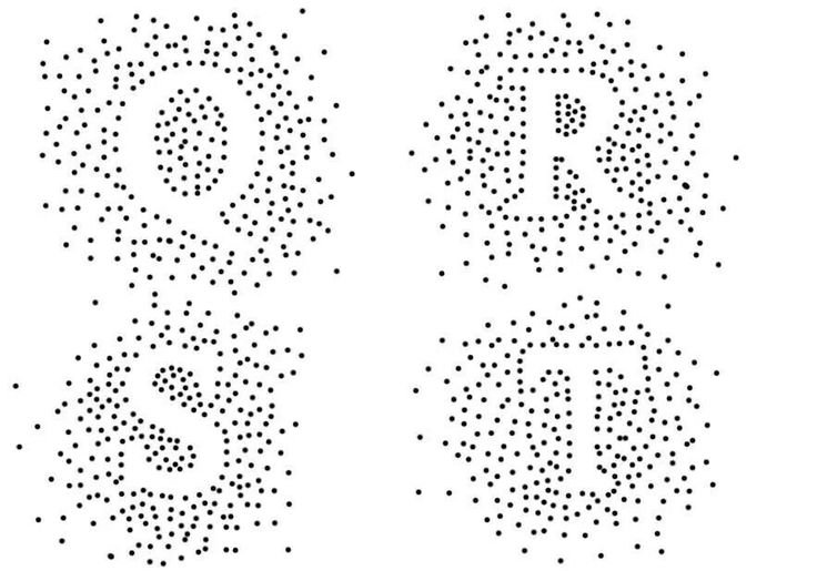 Трафареты для страз точками