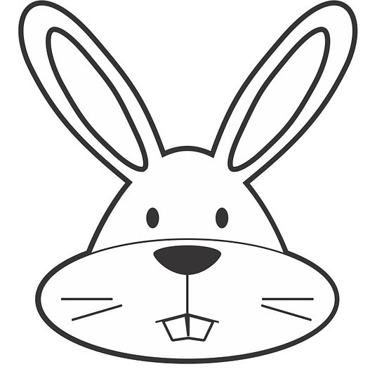Мордочка зайца для аппликации