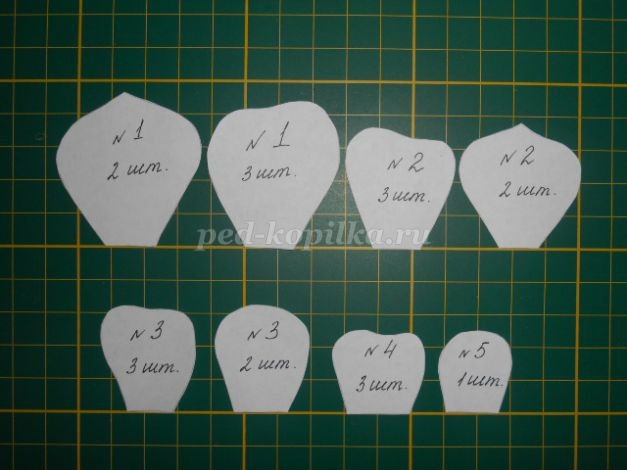 Форма лепестка розы