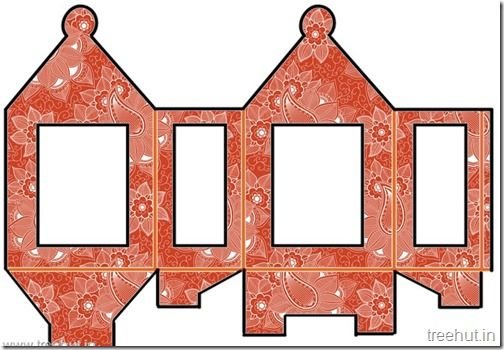 Развертка фонарика из бумаги