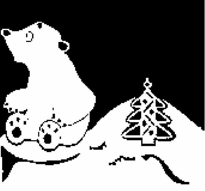 Новогодние трафареты на окна Умка