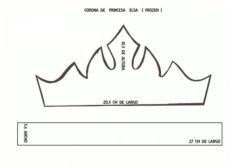 Лекало короны снежной королевы