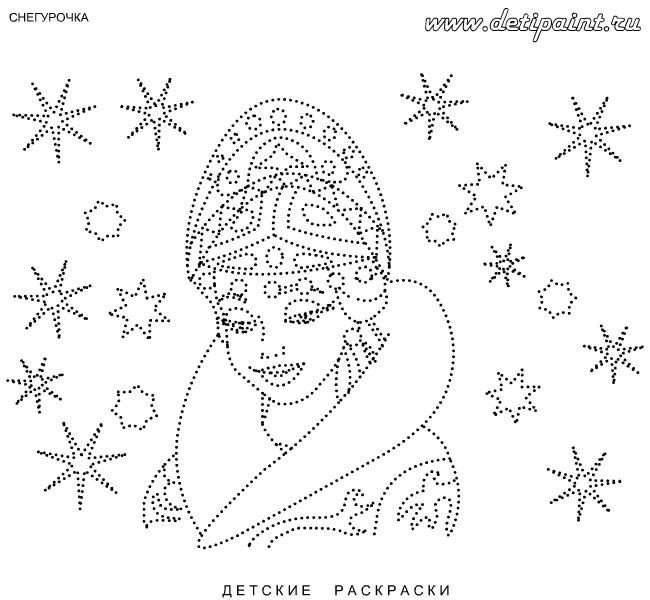 Раскраска портрет Снегурочки для детей