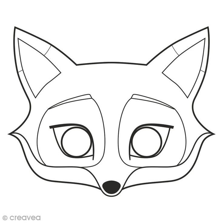 Маска лисы раскраска