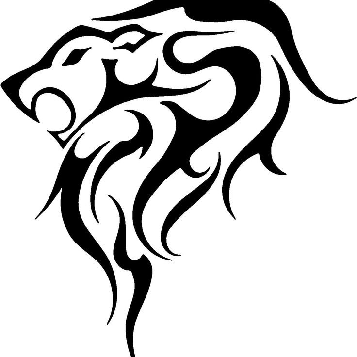 Тату Лев трайбл эскизы