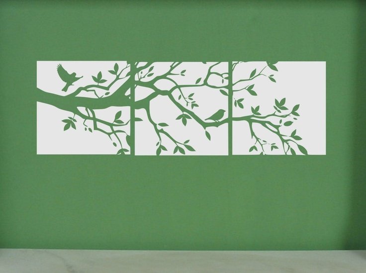 Растительный орнамент на стене