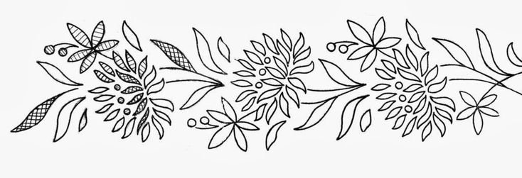 Растительный узор в полосе