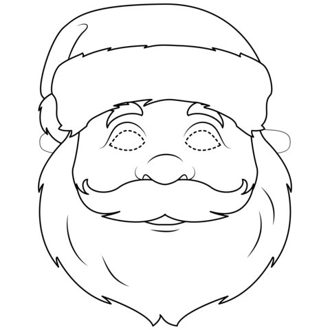 Голова Деда Мороза для аппликации