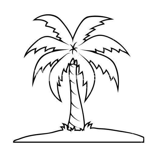 Пальма раскраска для детей