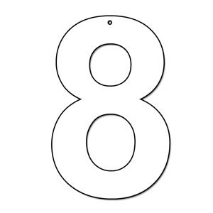 Цифра 8 трафарет